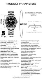 ADDIESDIVE Luxury Men's Analog Watch BGW9 Luminous Ceramic Bezel Bubble Mirror Glass Diver's Watch 200m Quartz Watches AD2068