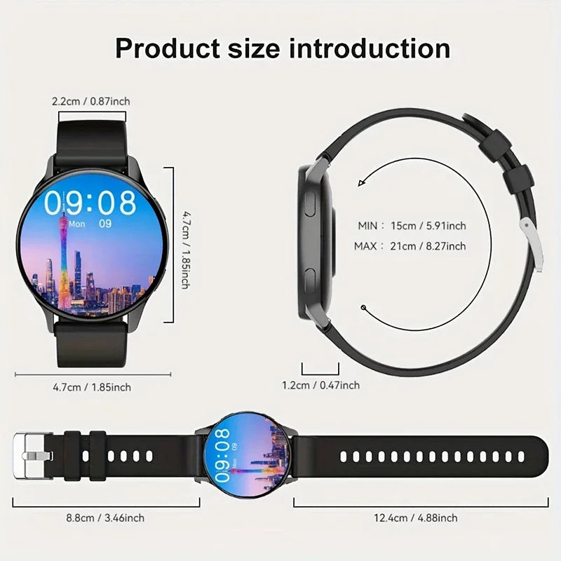 Smartwatch 2025 Round AMOLED Display Bluetooth relojes para hombres Wireless Smart Watches Man Woman NEW For iPhone Android