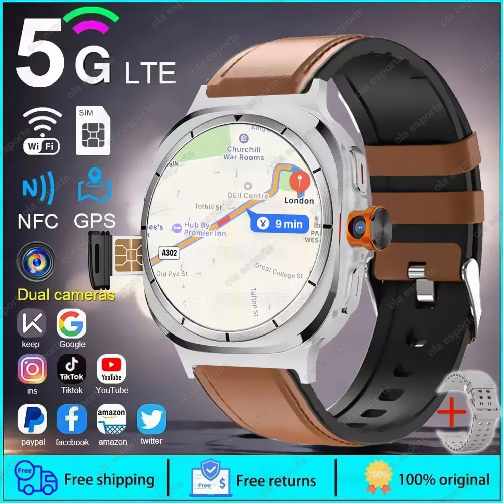 2025 New Smart Watch 4G/5G SIM Full Netcom WiFi NFC GPS  32GB Watches For Man 32GB Storage HD Camera Smartwatch For IOS/Android