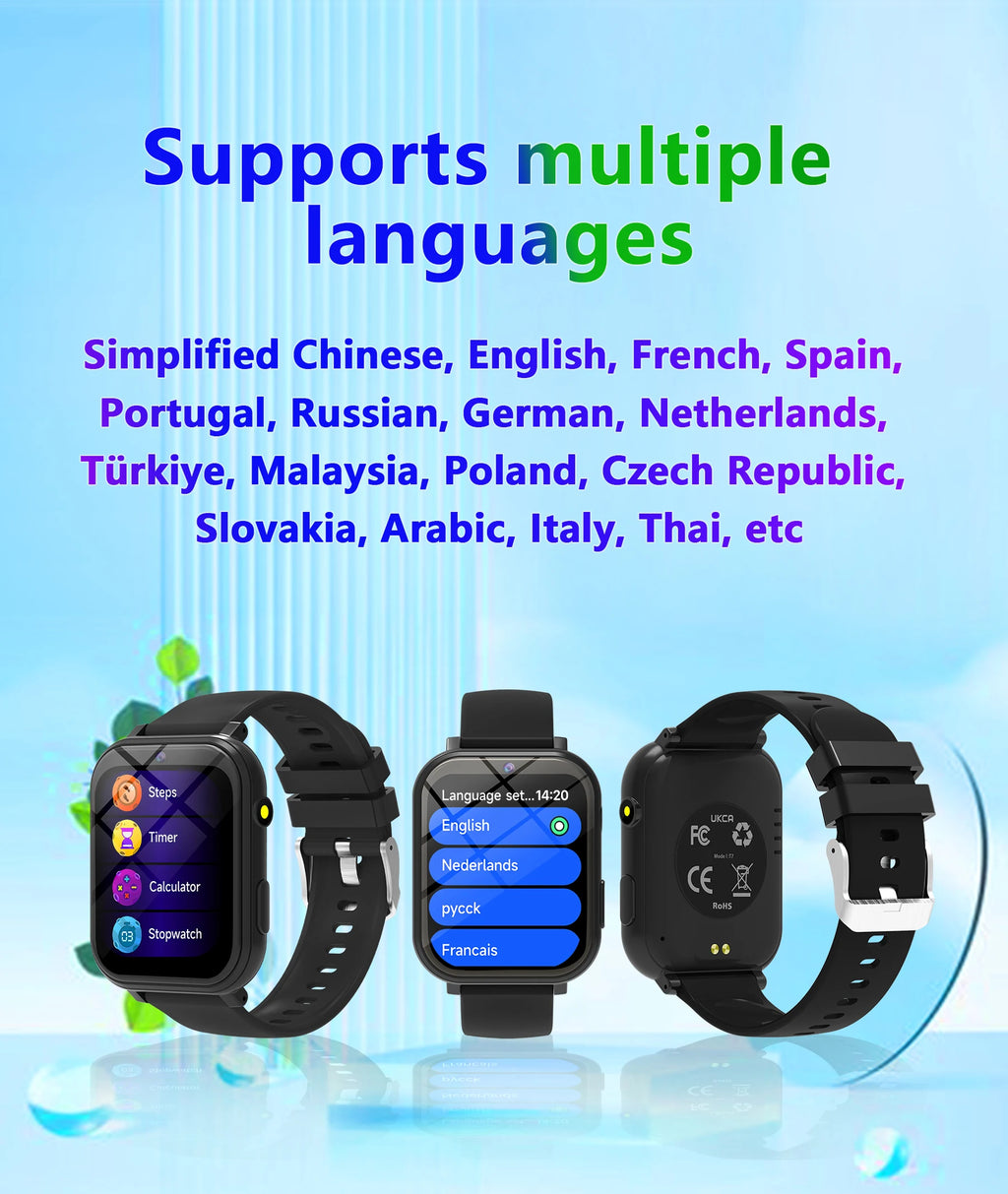 Kids Games Smart Watch 18 Games 1.83-inch Display Screen Camera Waterproof Flashlight For Holiday Gift Boy Girl Children Watch