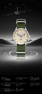 New 1963 40mm Mens Pilot Automatic Mechanical Watch Seagull ST17 Sapphire Crystal Waterproof Retro Style