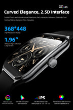 2025 new smart watch, 1.96-inch sports watch, IP67 waterproof, 110+ sports mode, fitness activity tracker, ultra-thin watch.