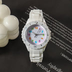 Kids Analog Watch for Boys Girls Soft Silicone Band Colorful Number Cute Watches for Children  Resistant Quartz Wristwatch