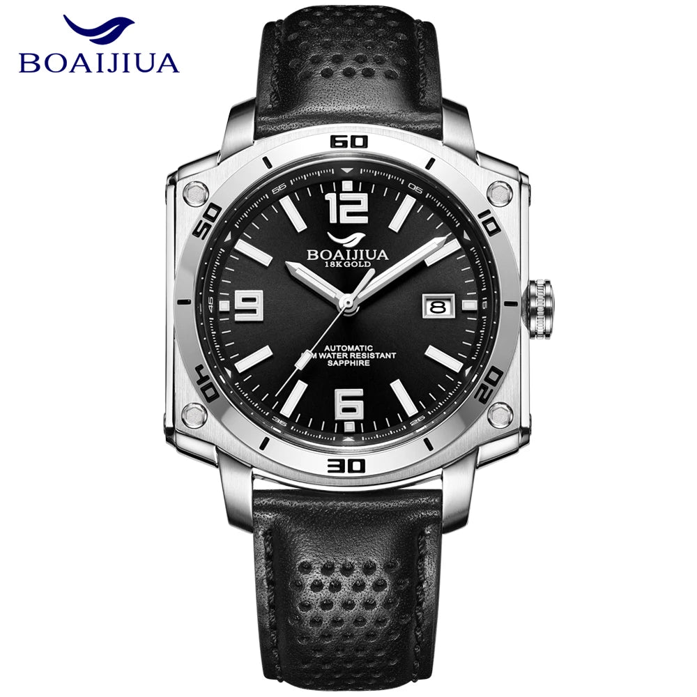 BOAIJIUA Fully Automatic Mechanical Men's Watch Original Design Mechanical Watches 50m Waterproof Luminous Wristwatch for Men