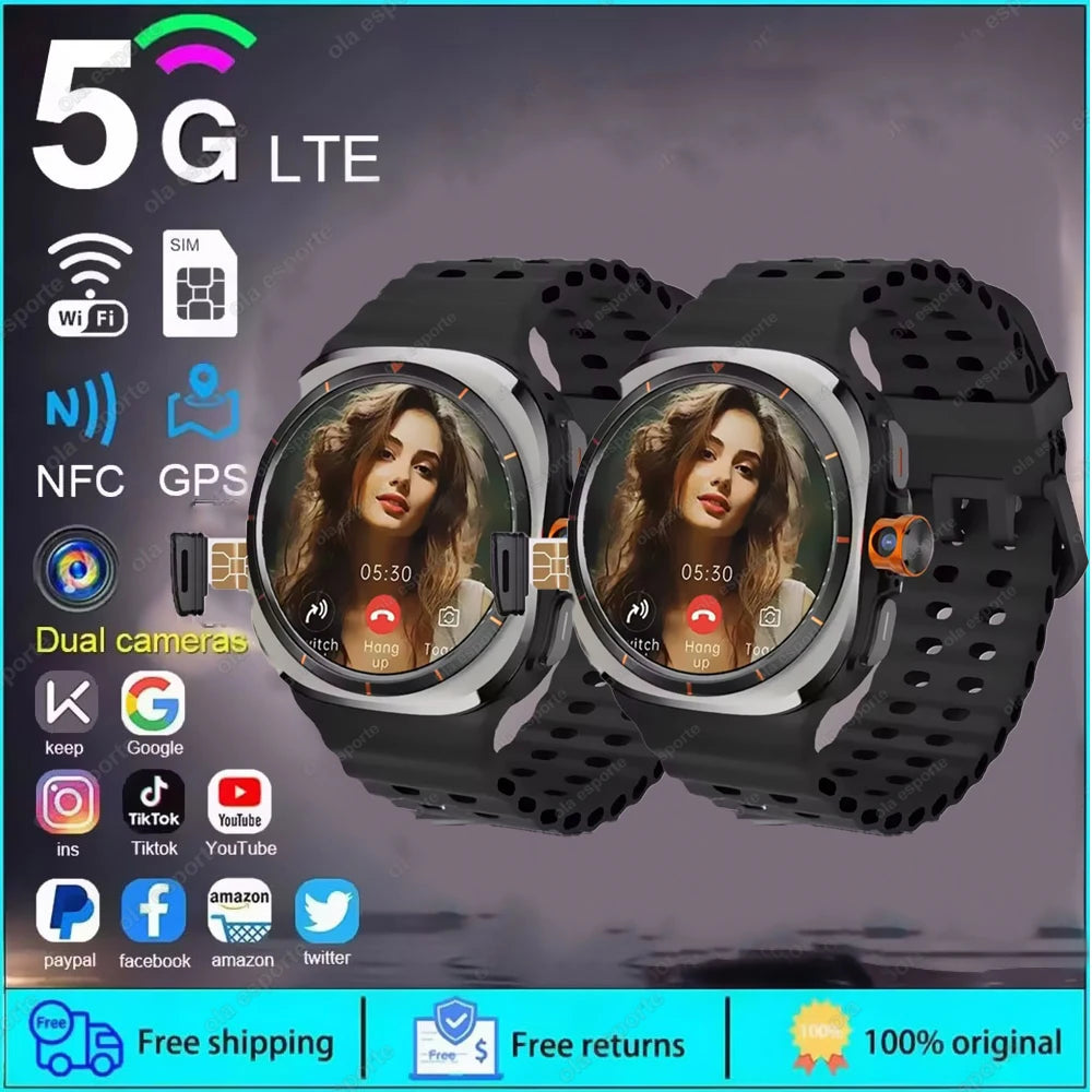 2025 New Smart Watch 4G/5G SIM Full Netcom WiFi NFC GPS  32GB Watches For Man 32GB Storage HD Camera Smartwatch For IOS/Android