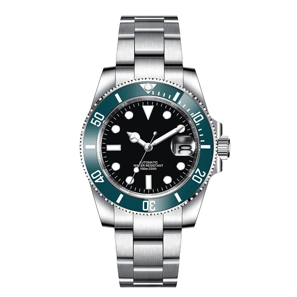 Corgeut Reloj Custom Logo Men's Mechanical Automatic Wristwatch NH35 Movement 40mm Dial 100M Waterproof Sapphire Glass DIY