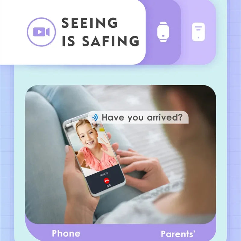 Xiaomi Mijia Kids Smartwatch Video Call SOS GPS Tracker Remote Monitor 1000mAh Calculator Baby Smart Watch Phone for Children