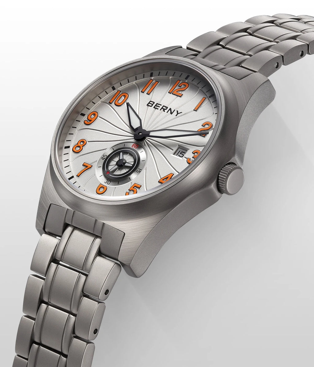 BERNY Full Titanium Automatic Men Watch Super Luminous Mechanical Wristwatch with 10ATM Waterproof Sapphire ST1731 Men Watches