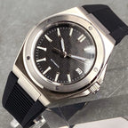 Tandorio New Black Luxury Business Engineer Style Men's Mechanical Watch Sapphire Glass 100m Waterproof NH35A Automatic Watches