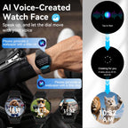 Smart Watch 1.43" AMOLED Screen Bluetooth Call GPS Fitness Tracker 150+ Sport Modes Heart Rate/SpO2 Monitor 450mAh