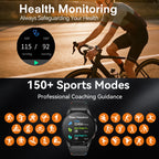 Smart Watch 1.43" AMOLED Screen Bluetooth Call GPS Fitness Tracker 150+ Sport Modes Heart Rate/SpO2 Monitor 450mAh