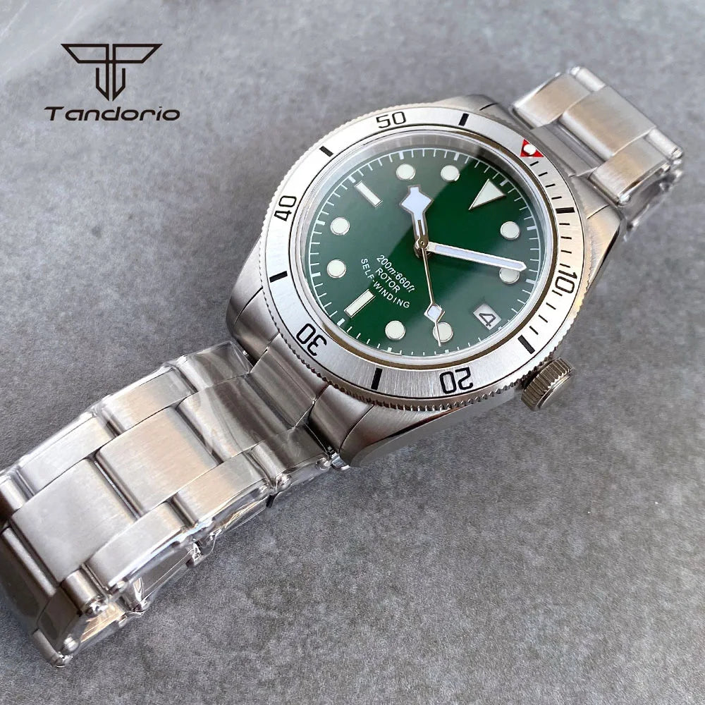 Business 40mm Men's Stainless Steel NH35 Automatic Wristwatch Sapphire Date Dress Mechanical Watches Luminous Self-winding