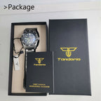 40mm Diver Tandorio MOP Ice Blue Dial NH35 Mechanical Watch Men White Chapter Ring Jubilee Bracelet Cyclops 38mm Insert