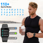 Smart Watch, 1.85" Smartwatch (Answer/Make Call), IP68 Waterproof Fitness Tracker, 100+ Sport Modes, Heart Rate and Sleep Monito