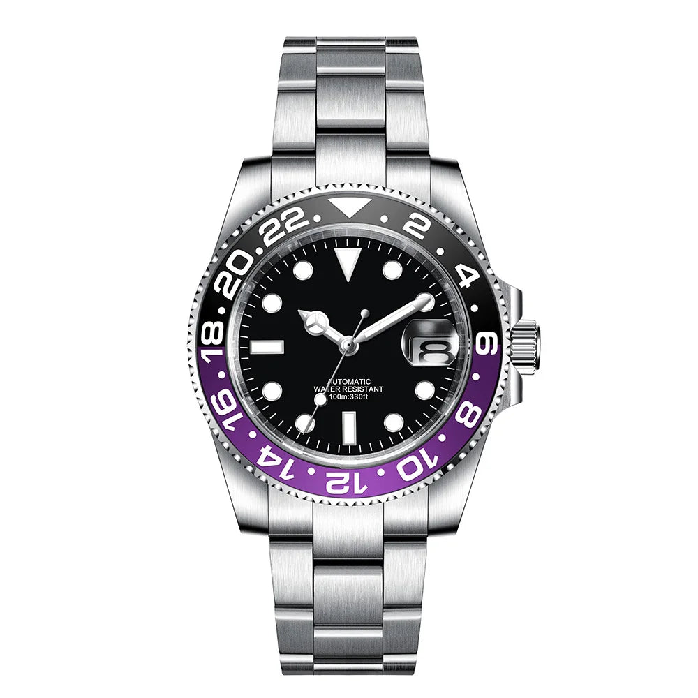 Corgeut Reloj Custom Logo Men's Mechanical Automatic Wristwatch NH35 Movement 40mm Dial 100M Waterproof Sapphire Glass DIY