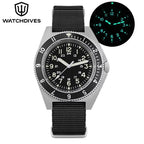 Watchdives WD1972 Quartz Watch VH31 Sweep Seconds Movement Sapphire Crystal BGW9 Luminous 20Bar Waterproof Vintage Men Watches