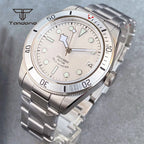 Business 40mm Men's Stainless Steel NH35 Automatic Wristwatch Sapphire Date Dress Mechanical Watches Luminous Self-winding