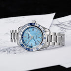 SEESTERN Men of Watch Office GMT Automatic NH34 Movement Sapphire Glass Bezel 20bar Waterproof Diver Mechanical Wristwatch S456