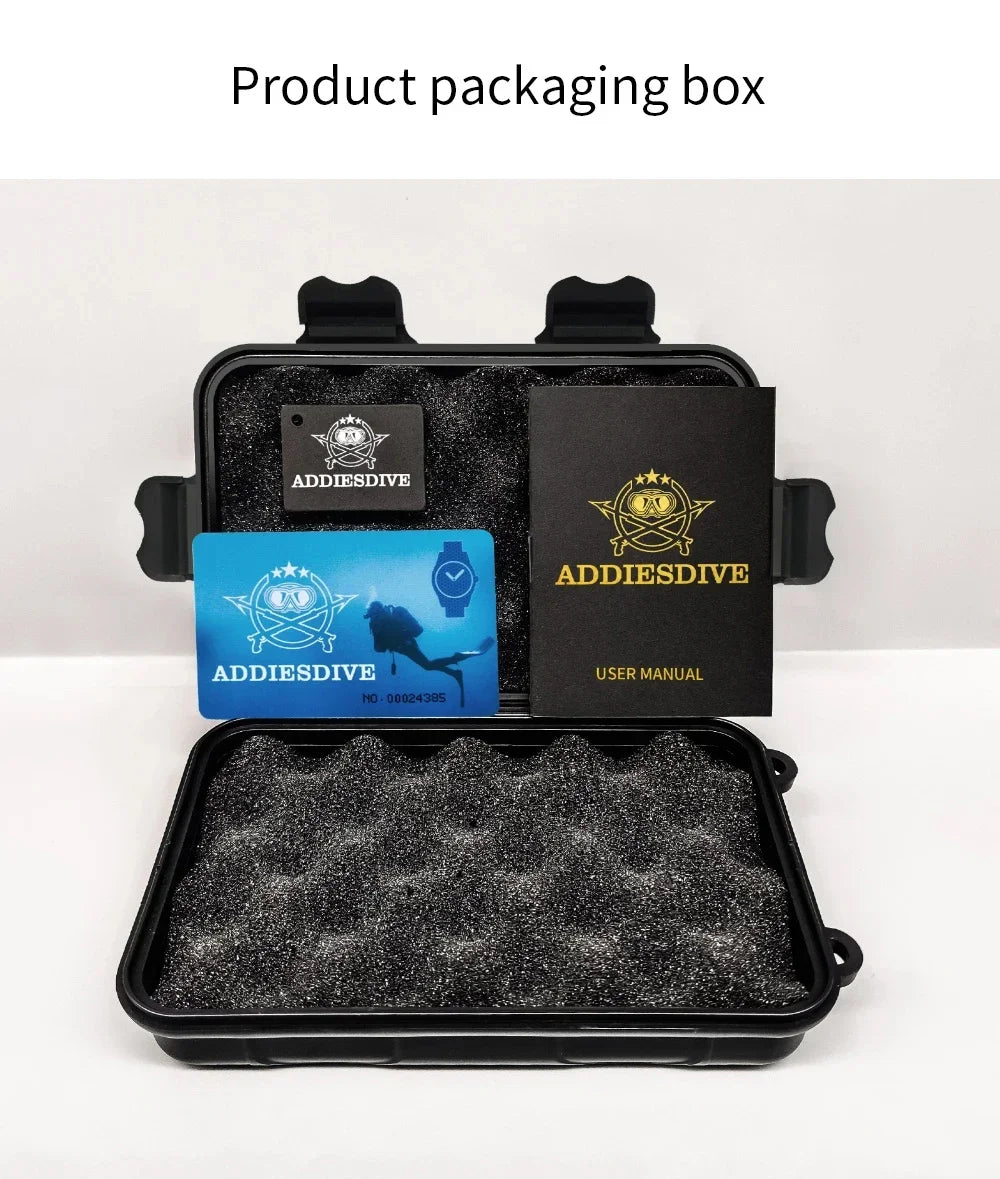 ADDIESDIVE Men's Quartz Chronograph Watch Luminous Bubble Glass 100m Waterproof Nylon Strap Watches For Man AD2095 Fashion Watch