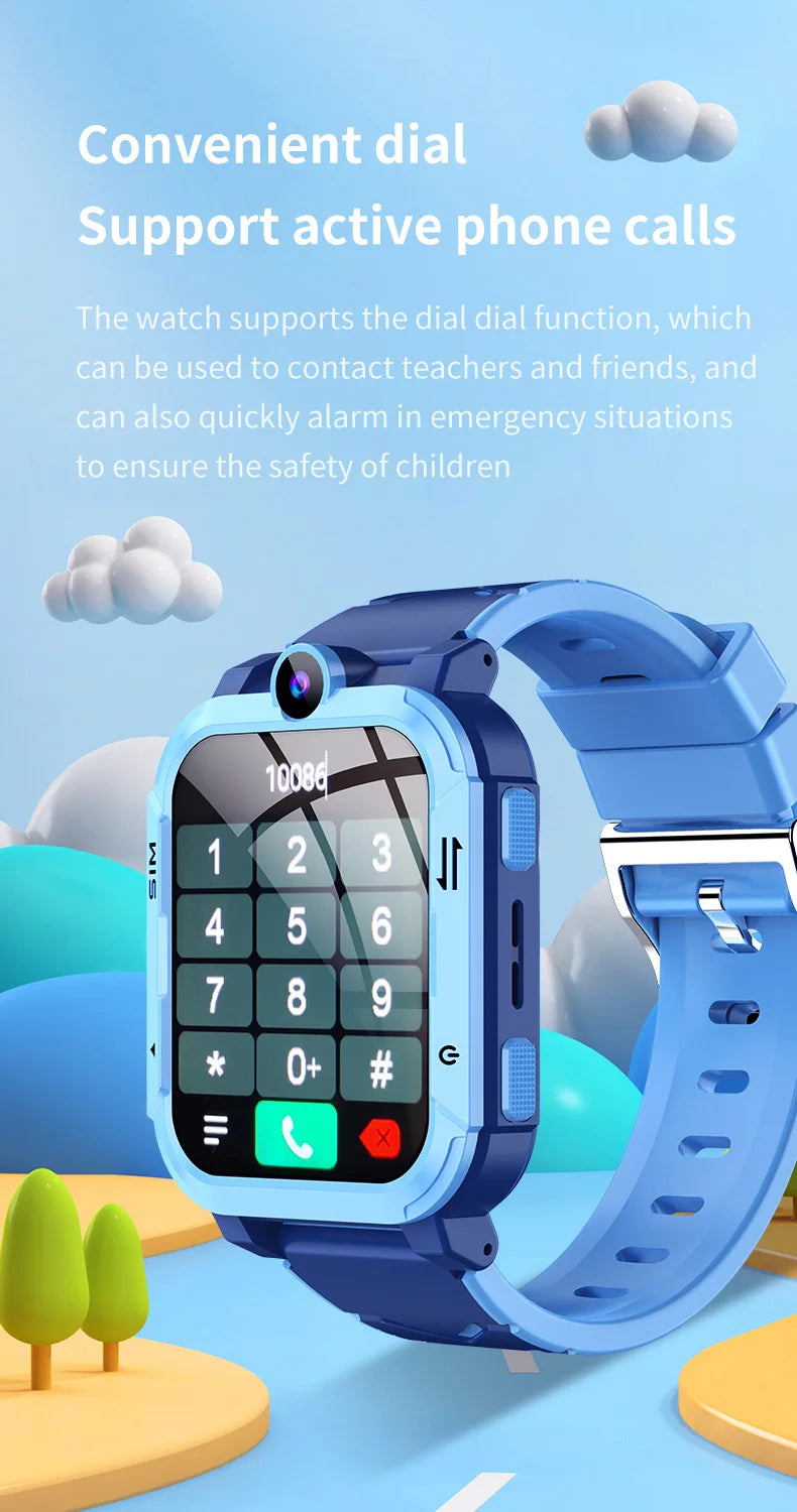 4G Kids Smart Watch 1+8GB GPS WiFi Tracker Location Video Call SOS Call Back Monitor Phone Watch Smartwatch Boys Girl Gifts