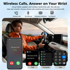Smart Watch with 1.83-Inch HD Display – Wireless Calling/Dialing, Alarm/Message Notifications, Fitness Tracking, Music Control.