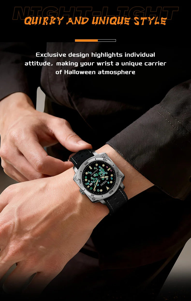 Men's Watch Halloween Theme Sapphire Glass Fully Automatic Movement Luminous Mechanical Watch
