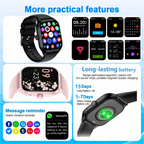 Smart Watches For Man Woman Bluetooth Call Music Fitness Tracker Sport With Waterproof Pedometer Information Alerts Smartwatch