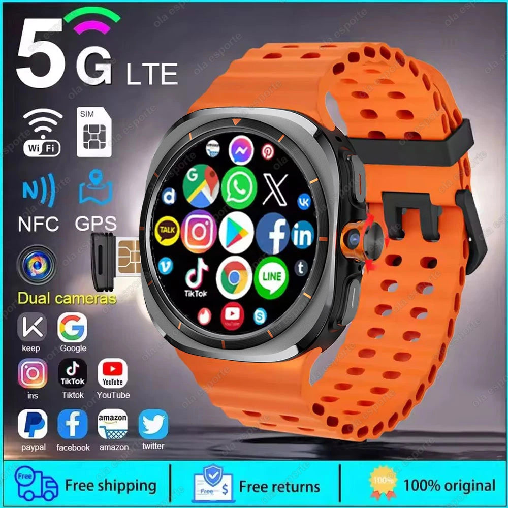 2025 New Smart Watch 4G/5G SIM Full Netcom WiFi NFC GPS  32GB Watches For Man 32GB Storage HD Camera Smartwatch For IOS/Android